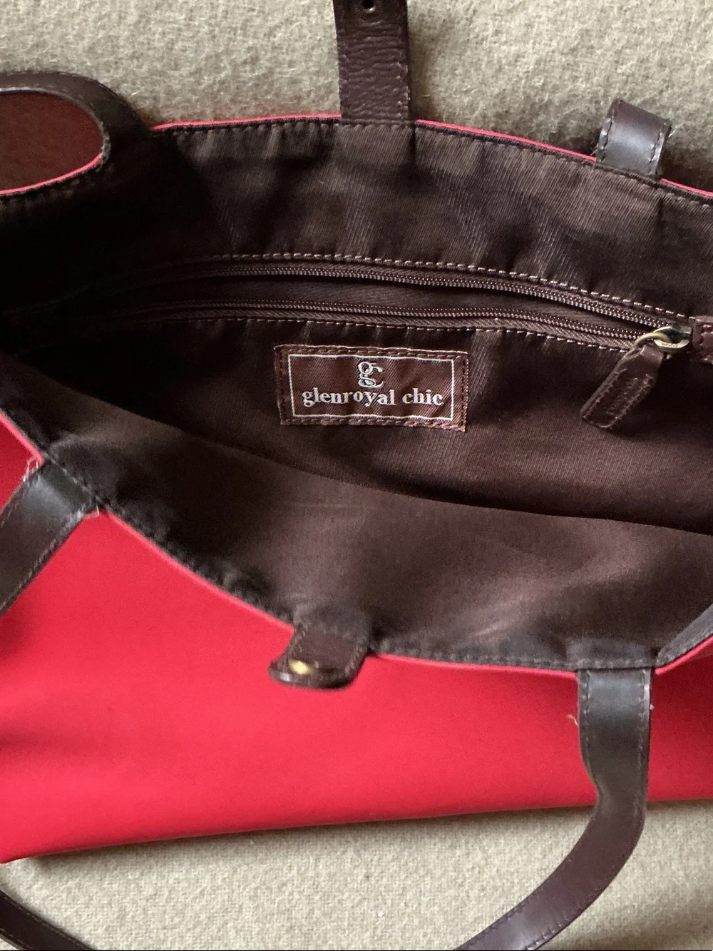 Red Everyday Tote with Black Handles